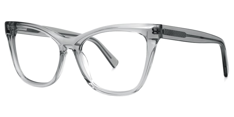 Raegan Cateye Gray Glasses | Zeelool Glasses1