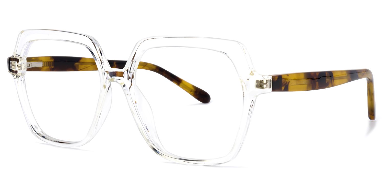 Norah Geometric Clear Glasses | Zeelool Glasses1