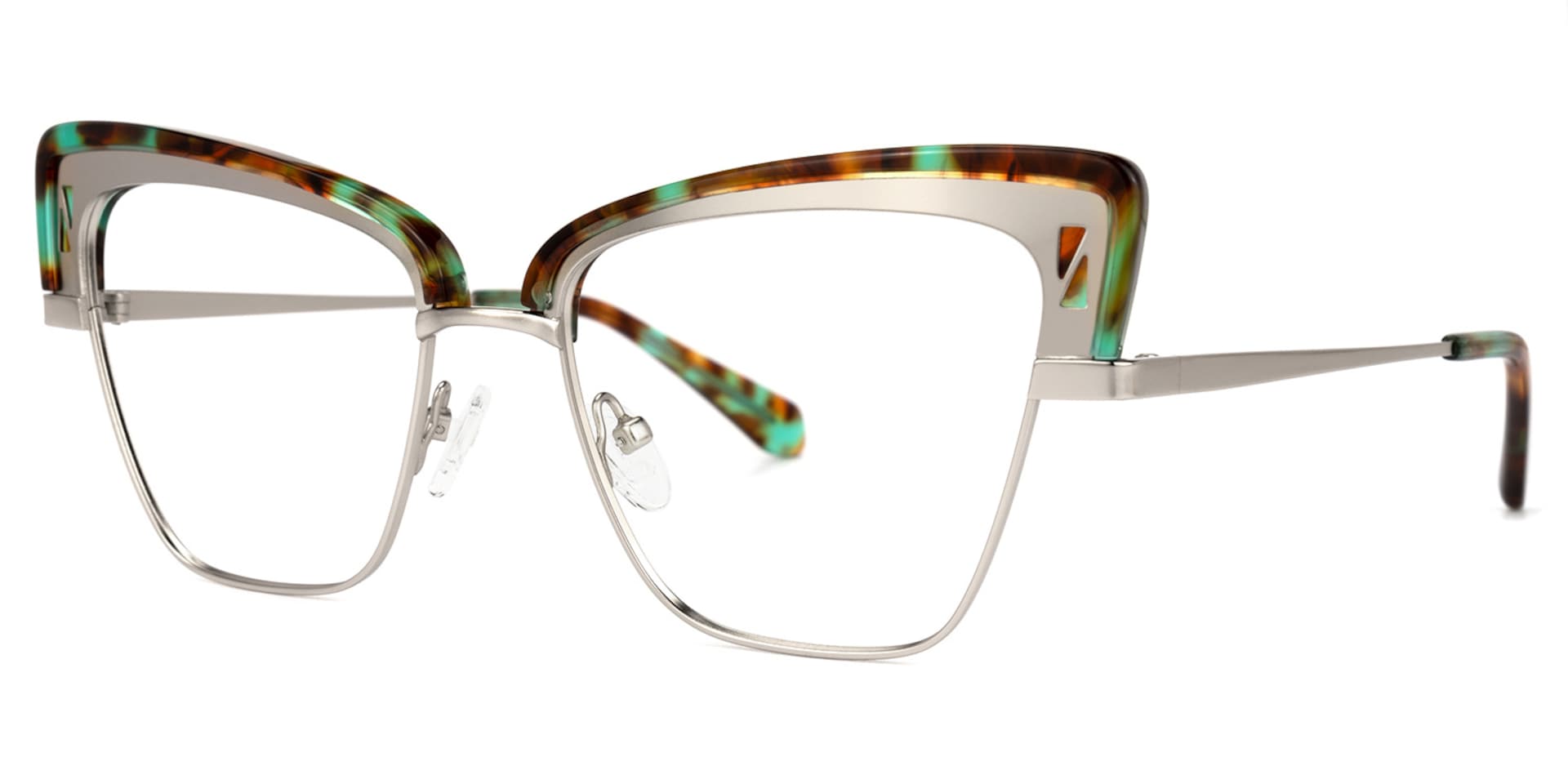 Benny Cateye Silver Glasses | Zeelool Glasses1