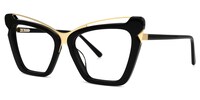 Jelena Cateye Black Glasses1
