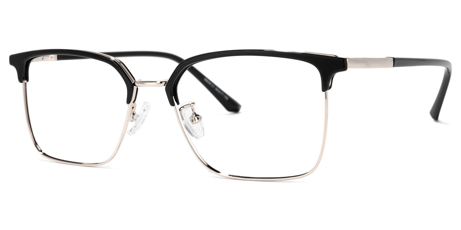 Hasan Square Black Glasses | Zeelool Glasses1