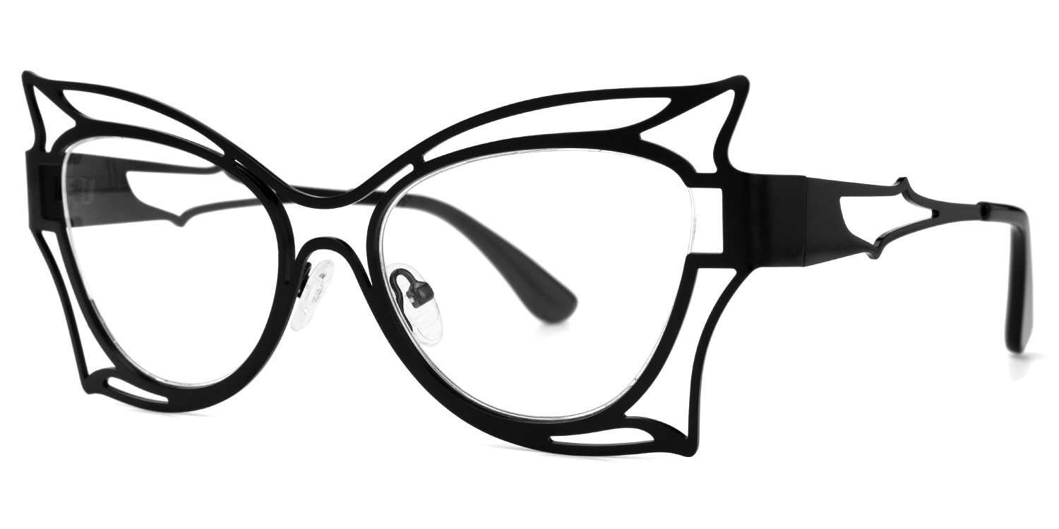 ⭐️アムステルダム 3mm ⭐️ Ardella Geometric Black Glasses | Zeelool Glasses