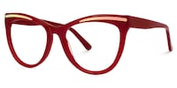 Cristal Cateye Red Glasses1
