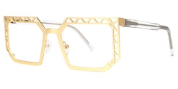 Adorno Square Gold Glasses1