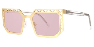 Adorno Square Gold Sunglasses1