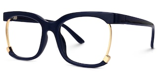 Obando Square Dark-Blue Glasses1