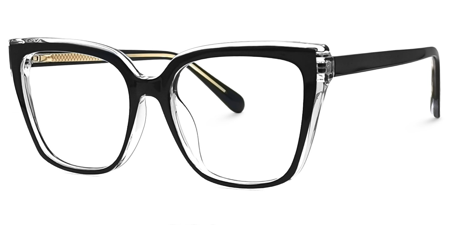 SQUARELINE☆Coory Karki Square Black Glasses | Zeelool Glasses