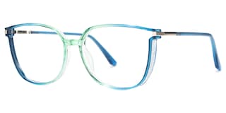 Rodz Square Blue-Green Glasses1