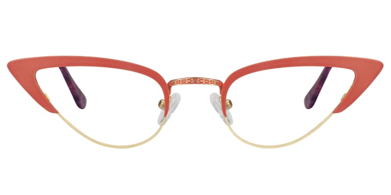 Living Coral Cateye Glasses | Zeelool Eyeglass Frames0