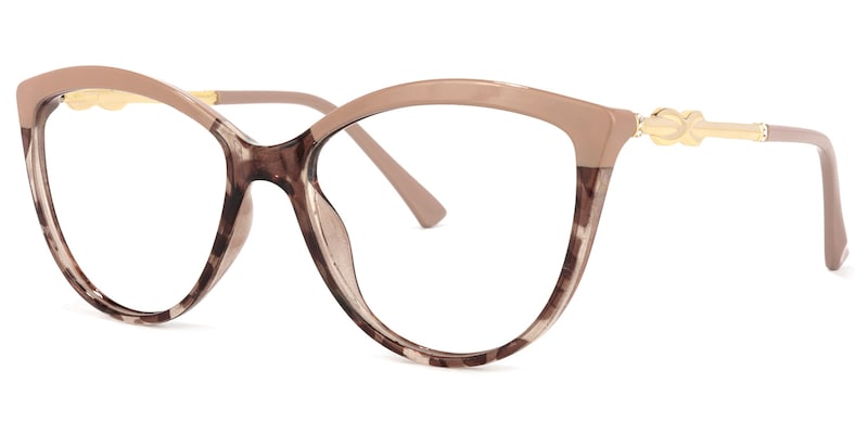 Omari Cateye Cameo-Brown Glasses | Zeelool Glasses1