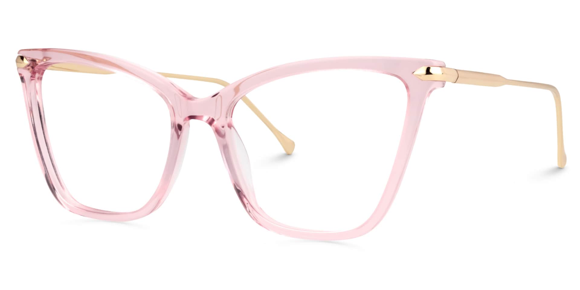 Hilary Butterfly Light Pink Transparent Eyeglasses1