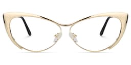 Ellen Cateye Gold Glasses1