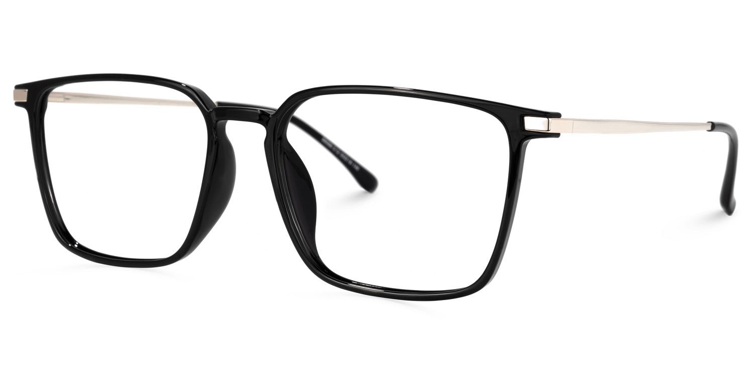 Litisha Square Black Glasses | Zeelool Glasses1