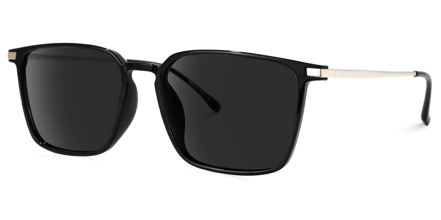 Litisha Square Black sunglasses | Zeelool Glasses1