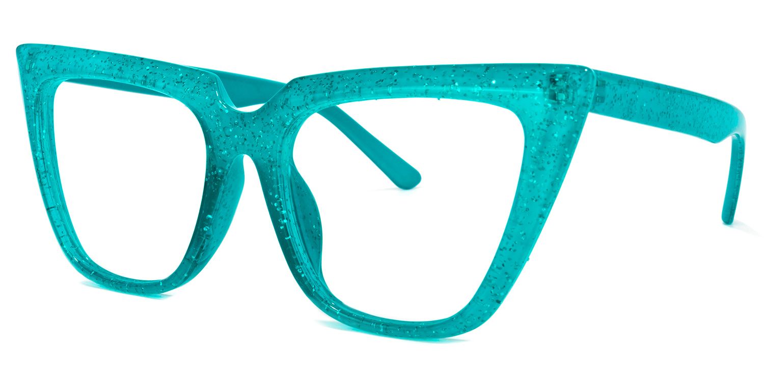 Phillip Cateye Peacock-Green Glasses | Zeelool Glasses1