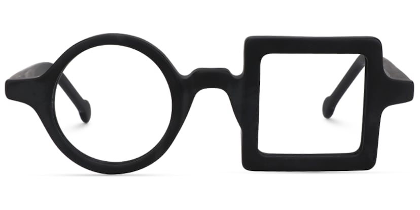 Paola Asymmetric Black Glasses