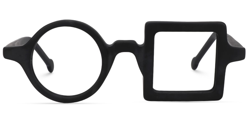 Paola Asymmetric Black Glasses