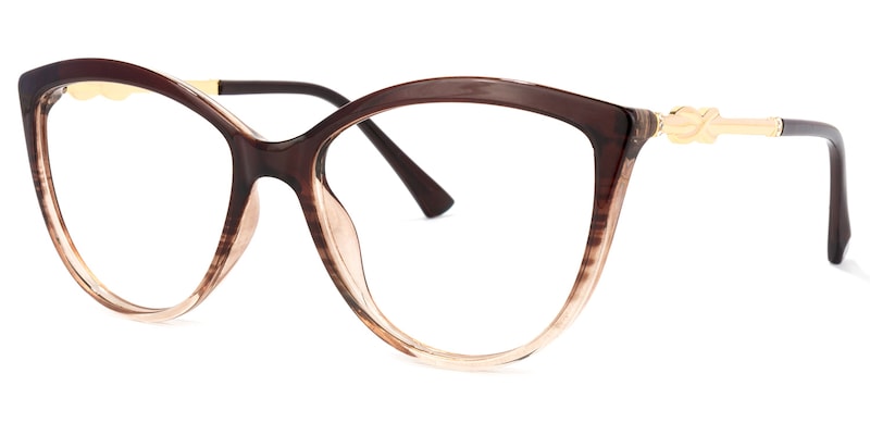 Omari Cateye Tawny Glasses | Zeelool Glasses1