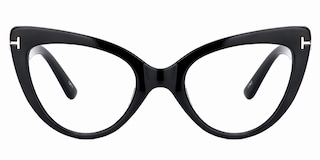 Kristin Cat Eye Black Glasses0
