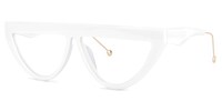 Gyllenhaal Cateye White Glasses2