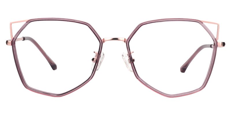 Aviva Geometric Light Purple Glasses | Zeelool Glasses0