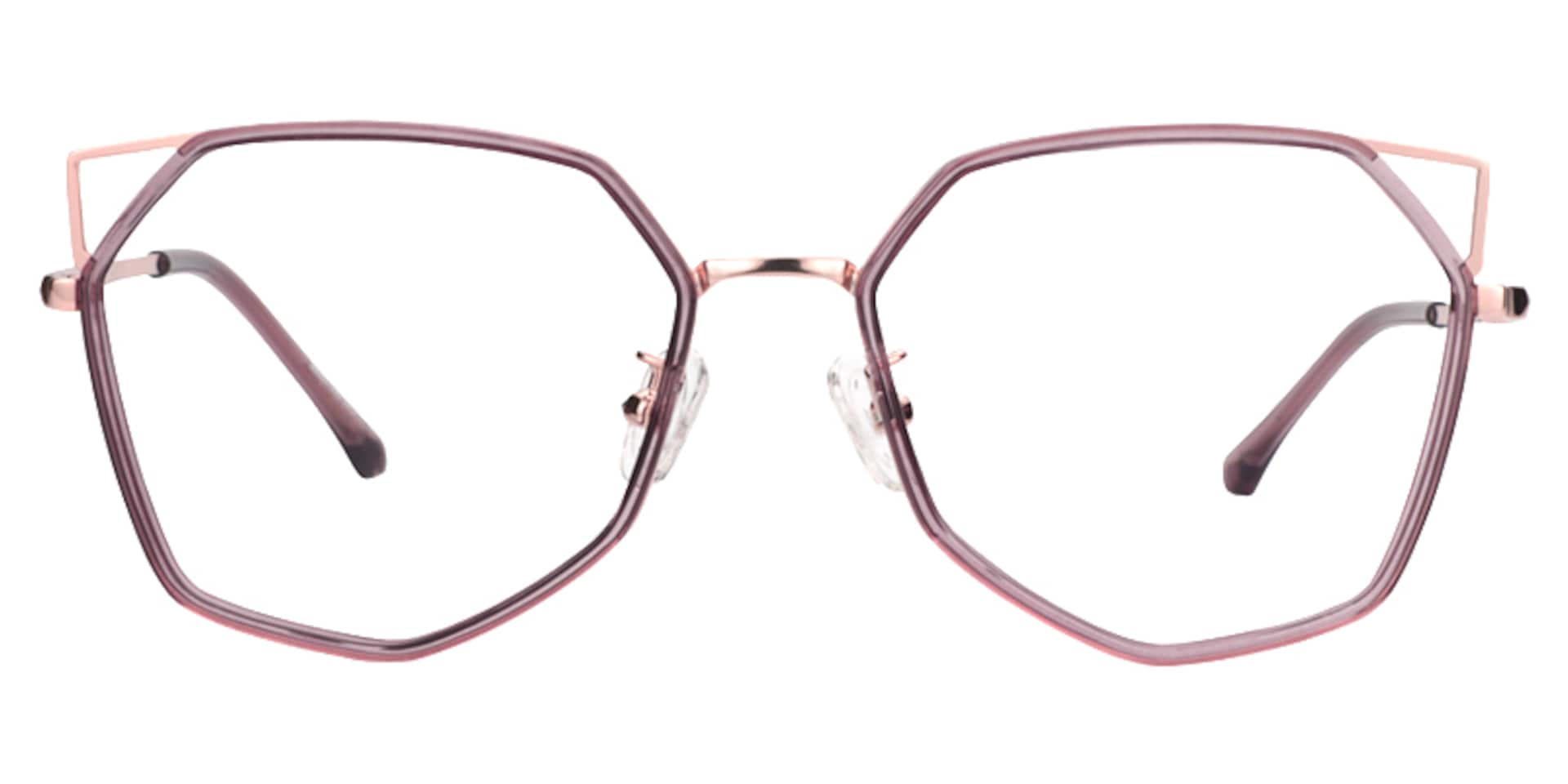Aviva Geometric Light Purple Glasses | ZEELOOL Canada0
