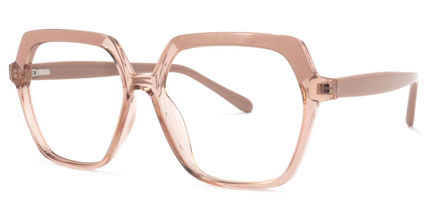 Norah Geometric Champagne Glasses | Zeelool Glasses