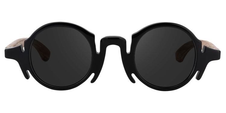 Charlie Round Black Sunglasses