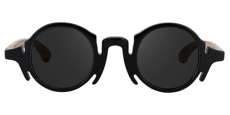Charlie Round Black Sunglasses