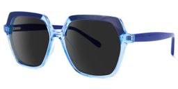 Norah Geometric Light-Blue Sunglasses1