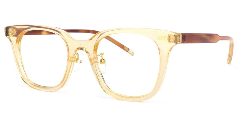 Quinlan Square Earthy-Yellow Glasses | Zeelool Glasses1