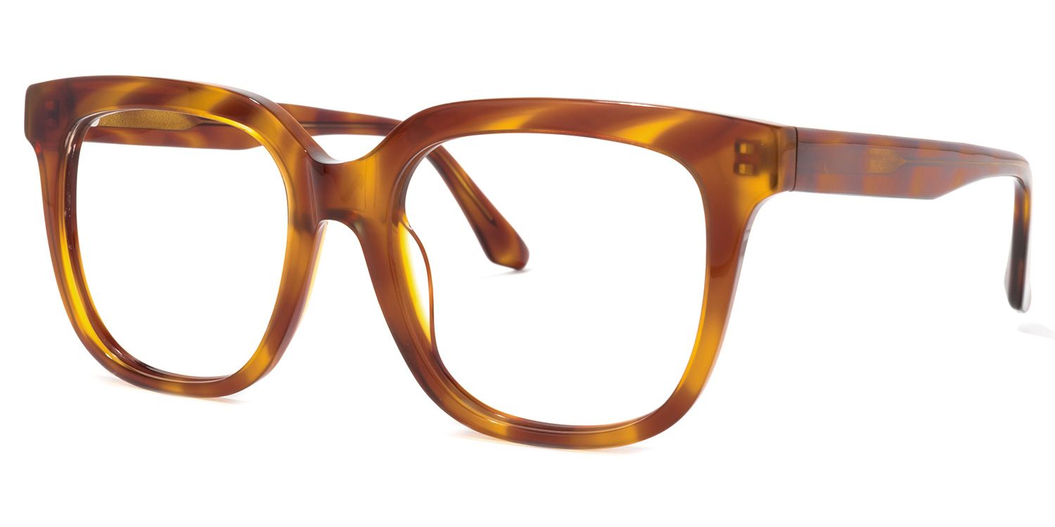 Quiana Square Yellow-Tortoise Glasses | Zeelool Glasses1
