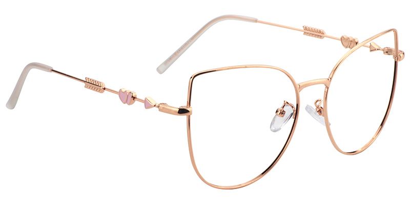 Alvina Cat Eye Gold Glasses | Zeelool Glasses4