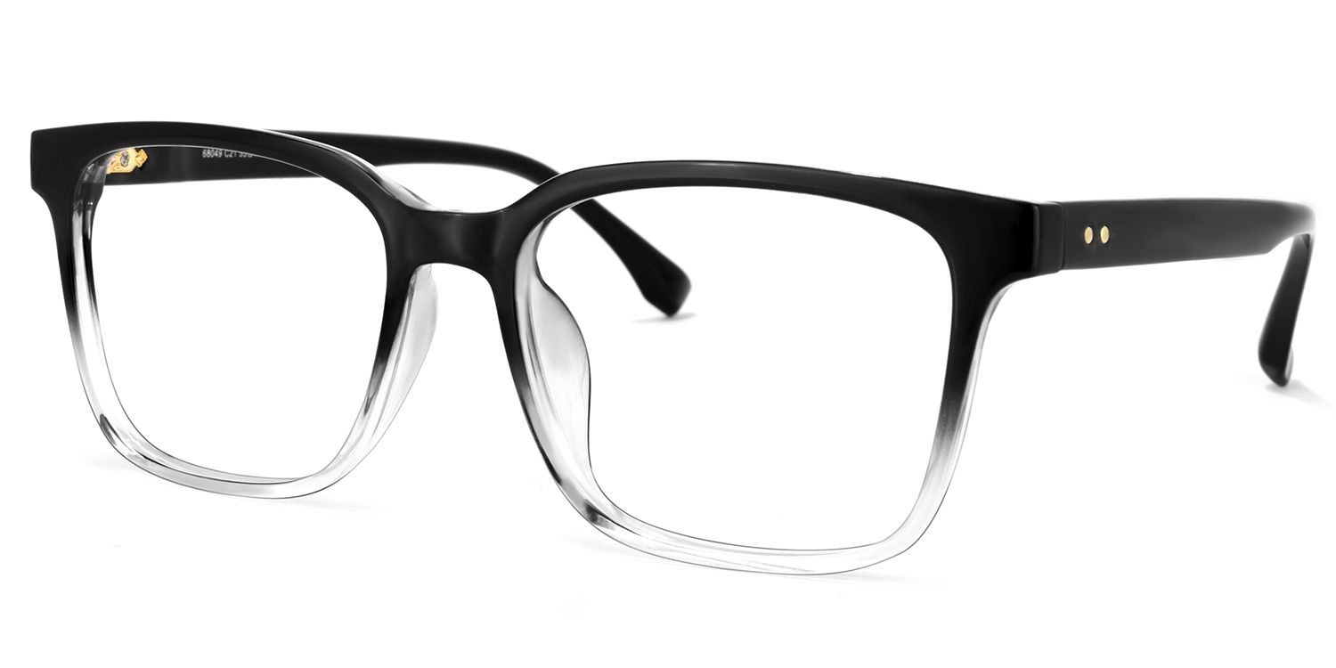 Roman Rectangle Black Glasses | Zeelool Glasses1