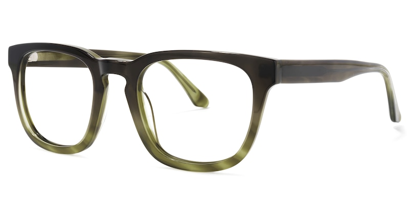 Reese Square Dark-Green Glasses | Zeelool Glasses1