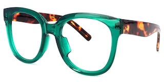 Harrell Square Dark-Green Glasses3