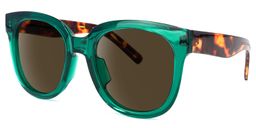 Harrell Dark-Green Square Sunglasses1