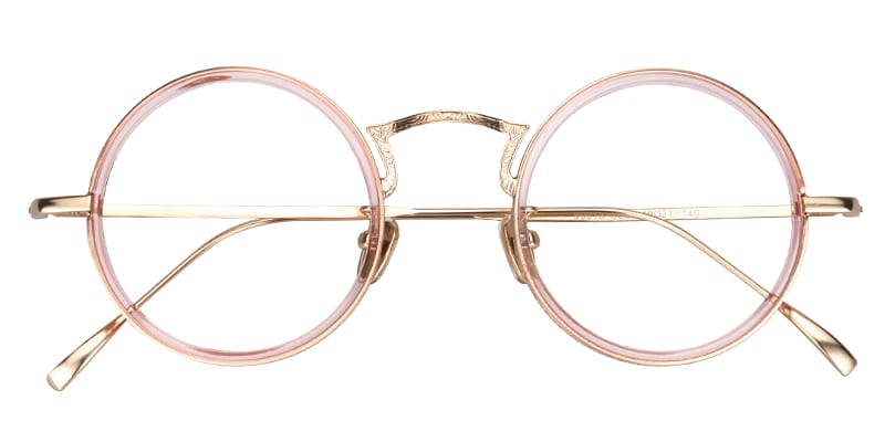 Alisa Round Pink Glasses | Zeelool Glasses1
