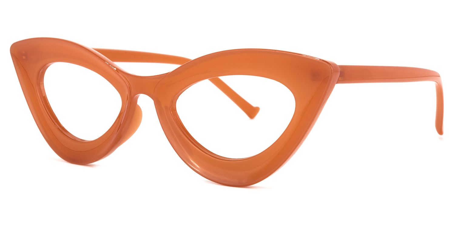 Quennell Cateye Burnt Orange Glasses | Zeelool Glasses1