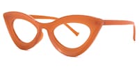Quennell Cateye Burnt Orange Glasses1