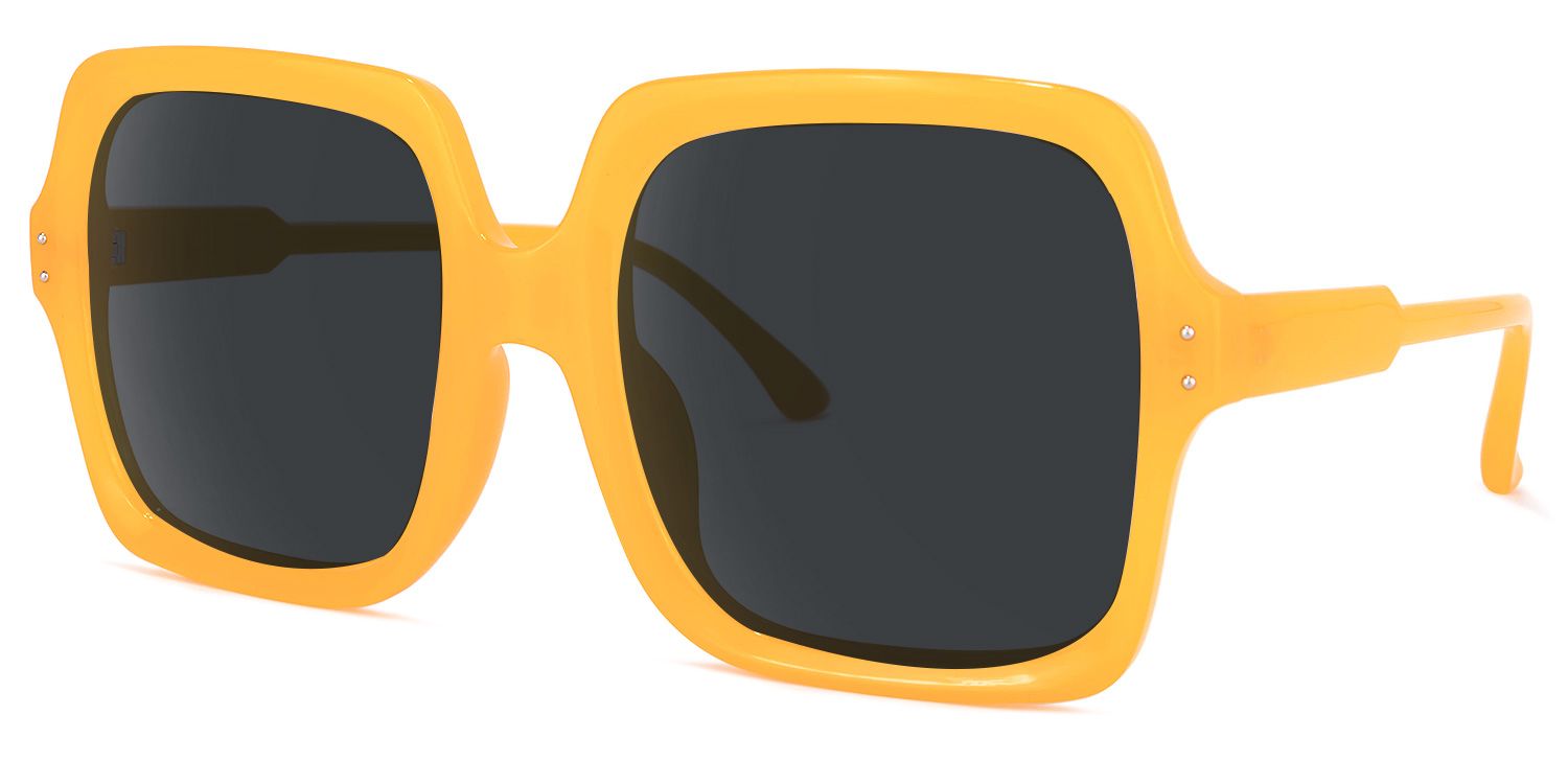 Ronnie Square Yellow Sunglasses | Zeelool Glasses1