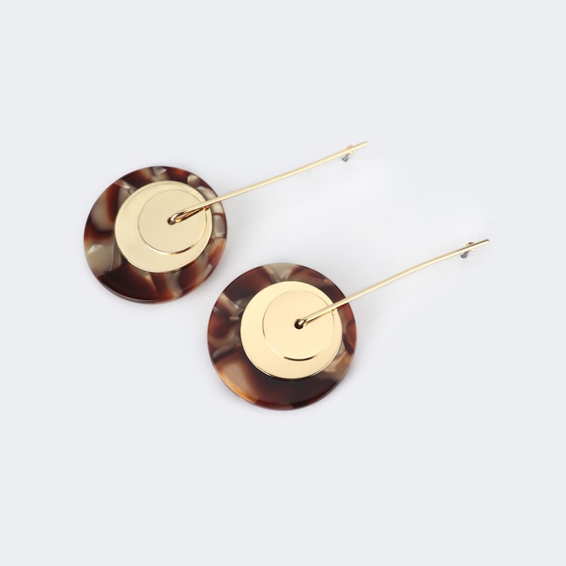 Vintage Round Shaped Gold Earrings | Zeelool Glasses0