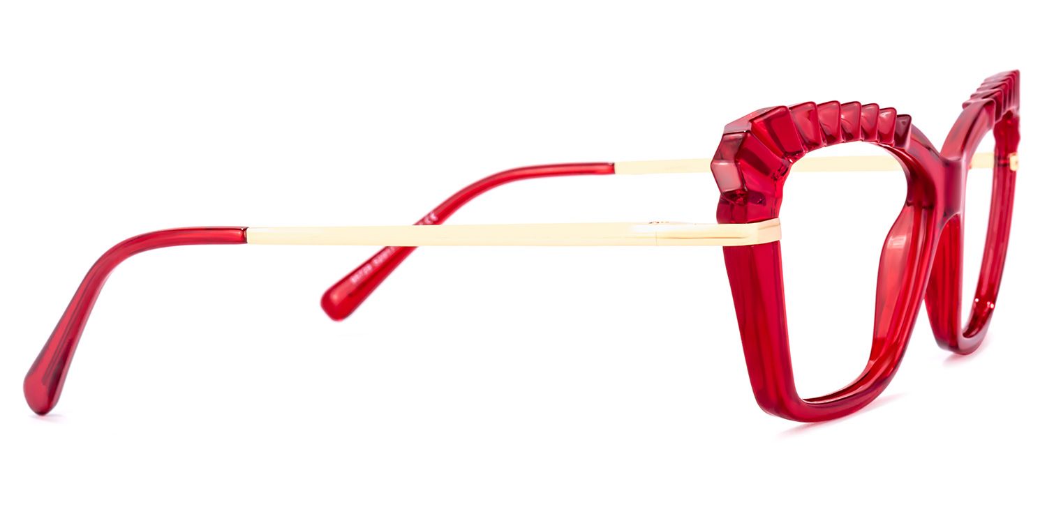 Sophie Cateye Red Glasses | Zeelool Glasses3