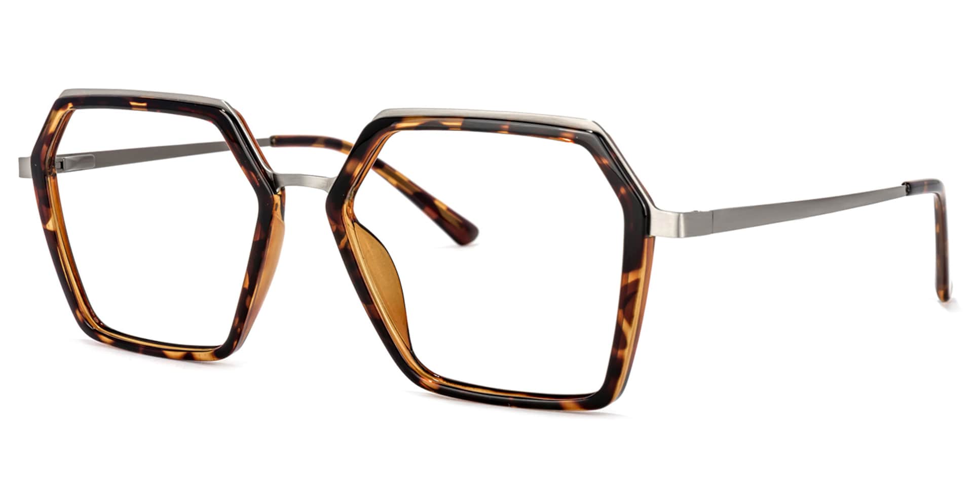 Sierra Geometric Tortoise Glasses | Zeelool Glasses1