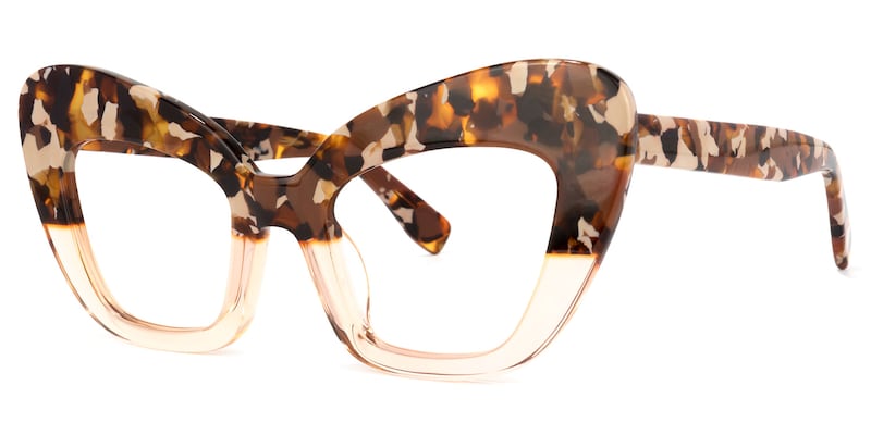 Tristan Cateye Champagne Glasses | Zeelool Glasses1