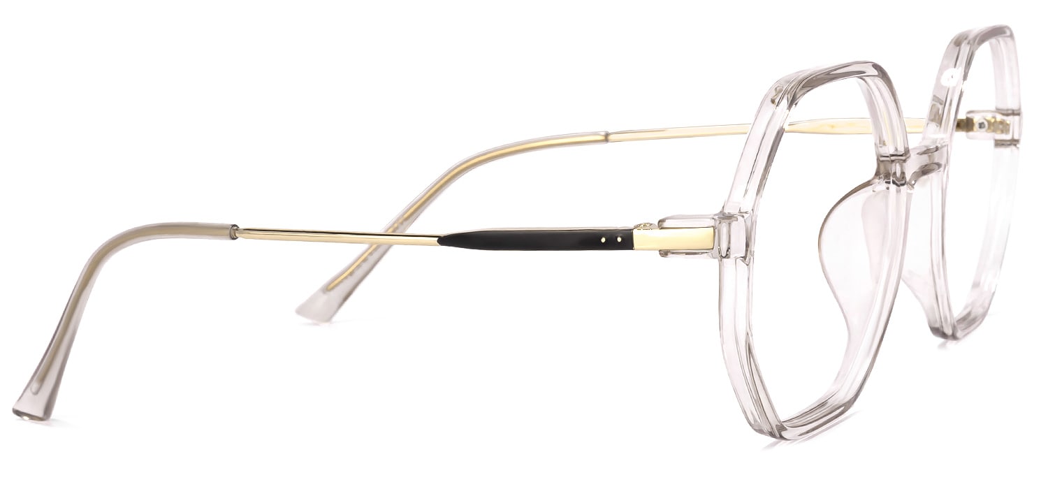 Tanner Geometric Champagne Glasses | Zeelool Glasses3