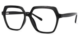 Norah Geometric Black Glasses1