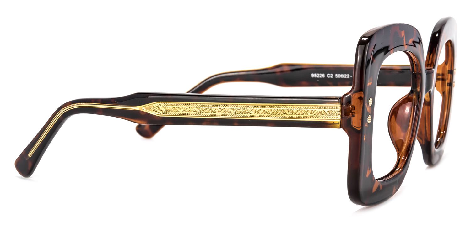 Eloise Square Tortoise Glasses | Zeelool Glasses3