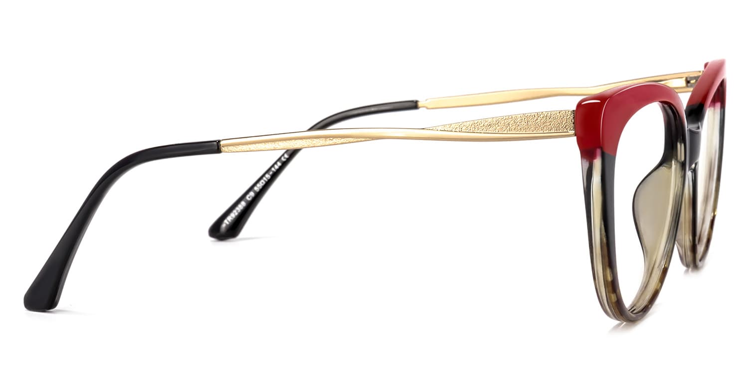 Marcus Cateye Red Glasses | Zeelool Glasses3