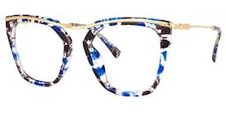 Yadiel Geometric Blue-Floral Glasses4